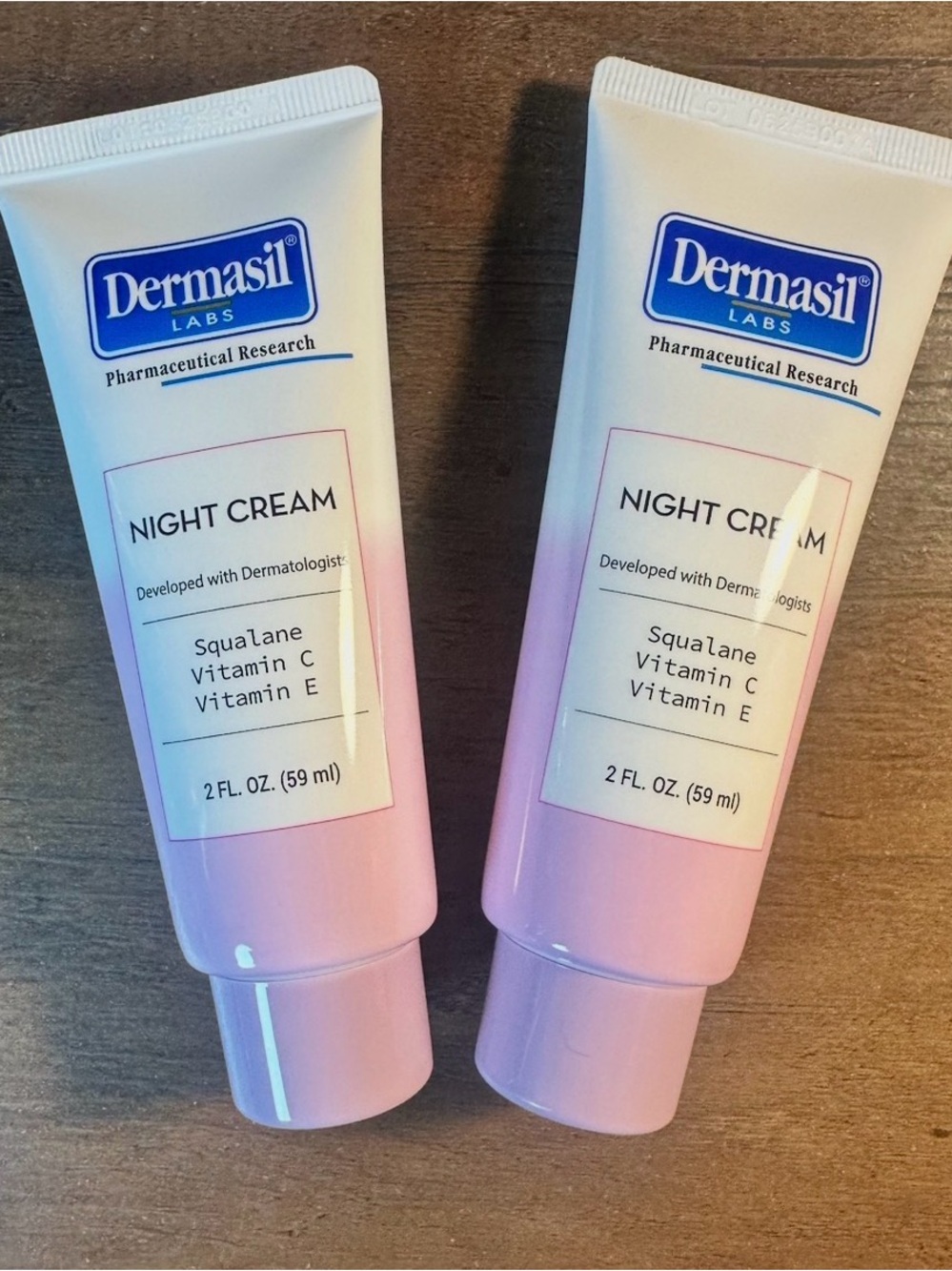 Dermasil Night Cream  Enriched with Squalane, Vitamin C, and Vitamin E ~2PK